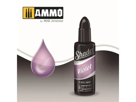 Lahvička AMMO Mig A.MIG-0859 SHADER fialová (Violet) 10 ml, transparentní akrylový shader