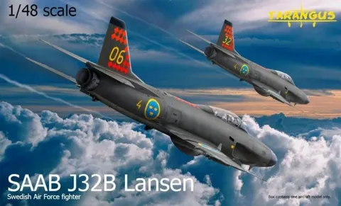 Krabice stavebnice Tarangus TA4802 SAAB J 32B Lansen v měřítku 1/48