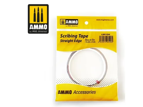 Role vodicí pásky pro rytí AMMO Mig A.MIG-8246 Scribing Tape s přímou hranou, 5 mm × 3 m