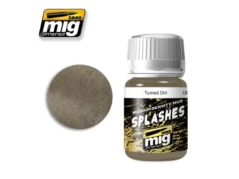 Kelímek weathering efektu AMMO Mig Splashes A.MIG-1753 Turned Dirt 35 ml