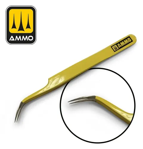 Zahnutá modelářská pinzeta AMMO Mig A.MIG-8544 Curved Tweezers