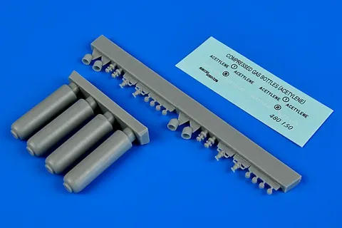 Aires 480150 tlakové lahve – acetylen, detailní doplněk v měřítku 1/48