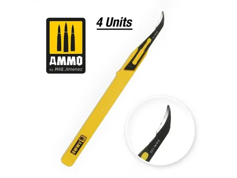 Sada čtyř modelářských čepelí AMMO Mig A.MIG-8690 Mini Blade Ripper v balení