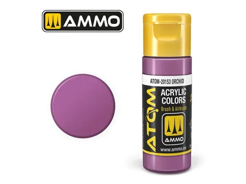 Lahvička akrylové barvy AMMO Mig ATOM COLOR 20153 orchidejová 20 ml