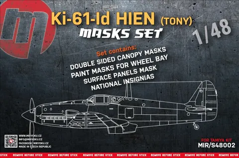 Sada masek Miryoku MIR-S48002 pro model Ki-61-Id Hien v měřítku 1/48