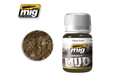 Lahvička enamelové textury AMMO Mig A.MIG-1704 Heavy Mud Heavy Earth 35 ml
