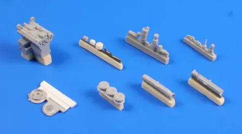 Resinové díly setu CMK 8044 Maybach HL230 P45 – německý tankový motor v měřítku 1/48