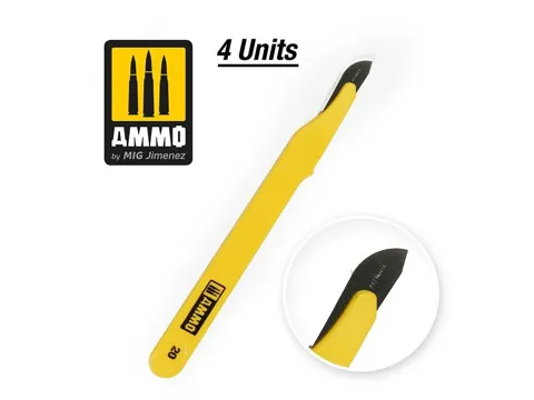 Balení náhradních zahnutých čepelí AMMO Mig A.MIG-8695 Standard Blade Curved Large, 4 ks