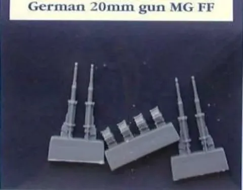 Resinová sada Aires 4061 německé 20mm kanóny MG FF v měřítku 1/48