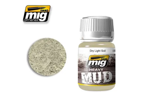 Kelímek enamelové texturové pasty AMMO Mig 1700 Heavy Mud Dry Light Soil 35 ml