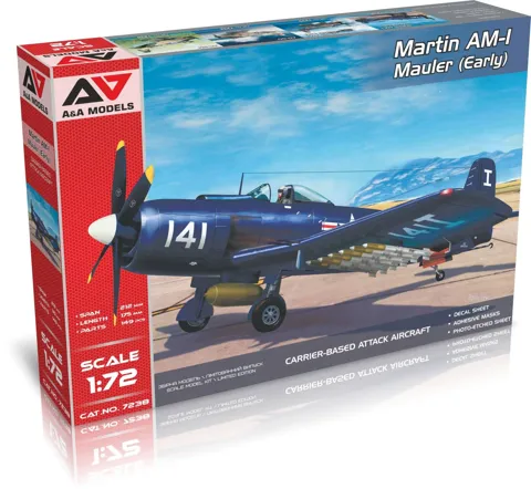 Krabice plastikové stavebnice A&A Models AAM7238 AM-1 Mauler raná verze v měřítku 1/72
