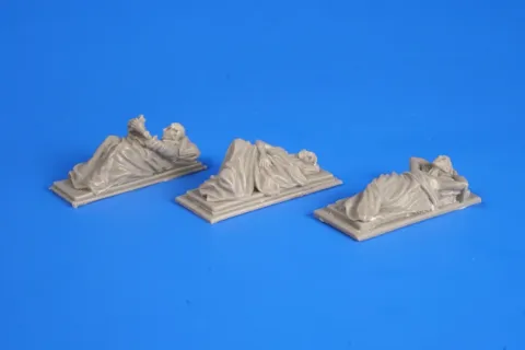 Resinové figurky CMK F72255 – tři námořníci ponorky U-IXC na kójích, měřítko 1/72