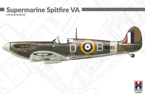 Krabice stavebnice Hobby 2000 H2K32003 Supermarine Spitfire Mk.VA v měřítku 1/32