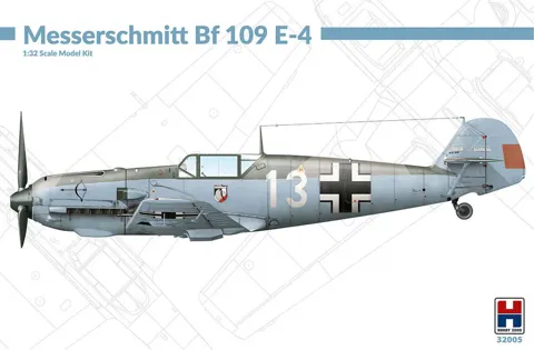 Krabice stavebnice Hobby 2000 Messerschmitt Bf 109 E-4 v měřítku 1/32