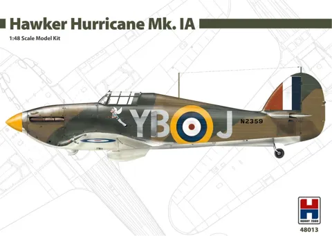 Krabice stavebnice Hobby 2000 H2K48013 Hawker Hurricane Mk.IA v měřítku 1/48