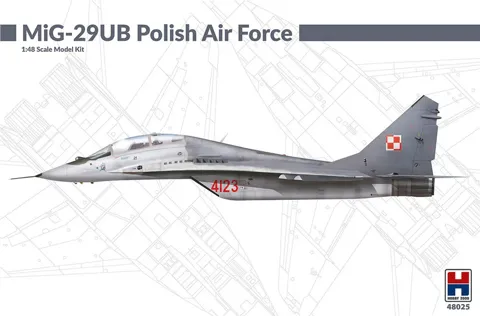 Krabice stavebnice Hobby 2000 H2K48025 MiG-29UB polské letectvo v měřítku 1/48