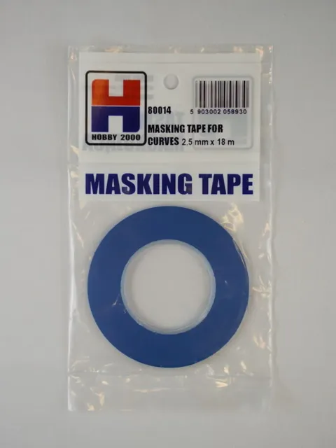 Cívka maskovací pásky Hobby 2000 80014 Masking Tape For Curves, modrá fólie 2,5 mm x 18 m