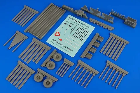 Doplňková sada Aires 320090 USAF F-2A letištní vozík 1/32 s ocelovou plošinou a regály