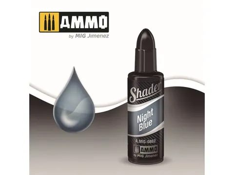 Lahvička AMMO Mig A.MIG-0862 SHADER noční modrá (Night Blue) 10 ml