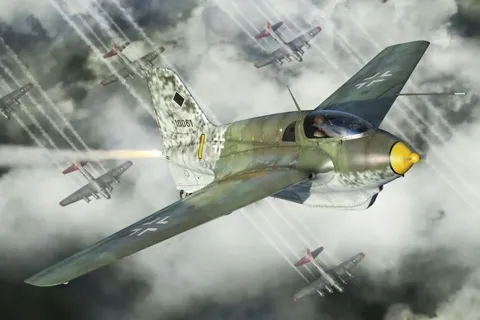 Plastová stavebnice Brengun BRP144004 Me-163B Komet v měřítku 1/144, dva kity v balení