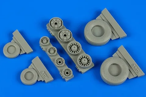 Resinová kola se zatížením Aires 148013 pro model F-14A Tomcat v měřítku 1/48