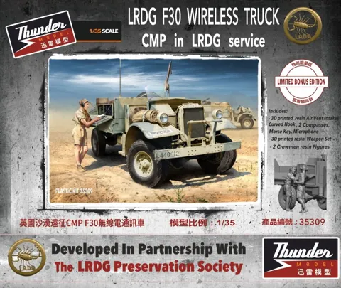 Krabice stavebnice Thunder Model TM35309 LRDG F30 Wireless Truck v měřítku 1/35