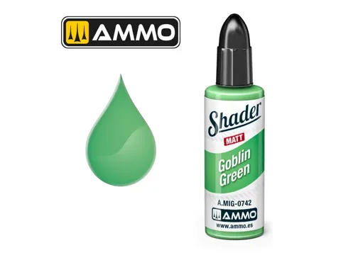 Lahvička AMMO Mig A.MIG-0742 MATT SHADER goblinská zelená Goblin Green 10 ml