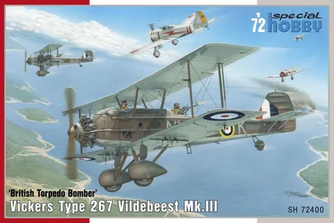 Krabice stavebnice Special Hobby SH72400 Vickers Vildebeest Mk.III v měřítku 1/72
