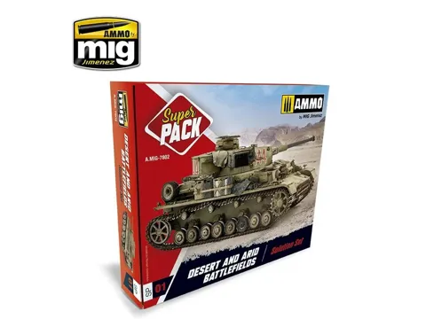 Terénní sada AMMO Mig A.MIG-7802 SUPER PACK Desert and Arid Battlefields pro pouštní diorámata