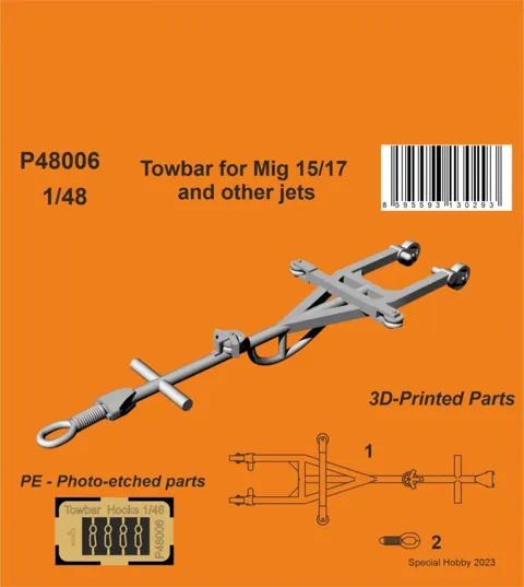Resinová tažná tyč CMK P48006 v měřítku 1/48 pro MiG-15/17 a další proudové letouny