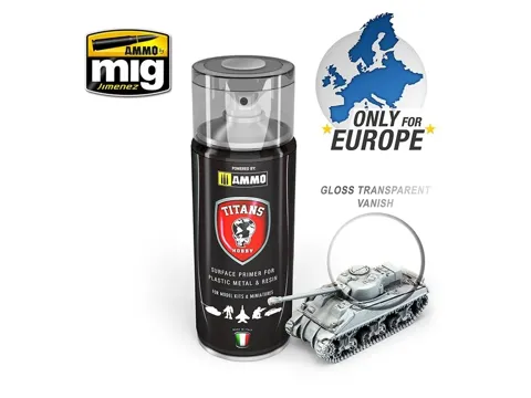 Sprej Titans Hobby TTH114 transparentní lesklý lak 400 ml