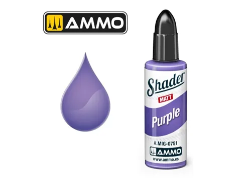 Lahvička AMMO Mig A.MIG-0751 MATT SHADER fialová (Purple) 10 ml, akrylový shader