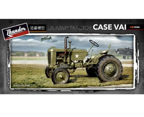 Krabice plastikové stavebnice Thunder Model TM35001 US Army Case Tractor v měřítku 1/35