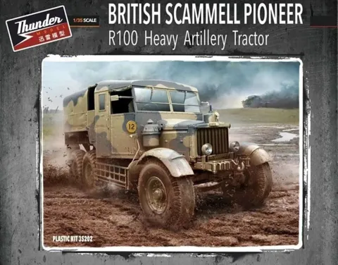 Stavebnice Thunder Model TM35202 Scammell Pioneer R100 dělostřelecký tahač v měřítku 1/35