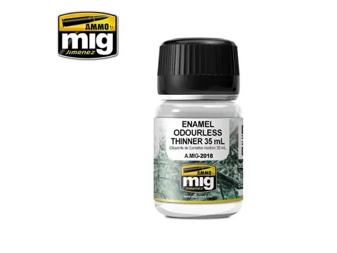 Lahvička AMMO Mig A.MIG-2018 Enamel Odourless Thinner, bezaromatické ředidlo 35 ml