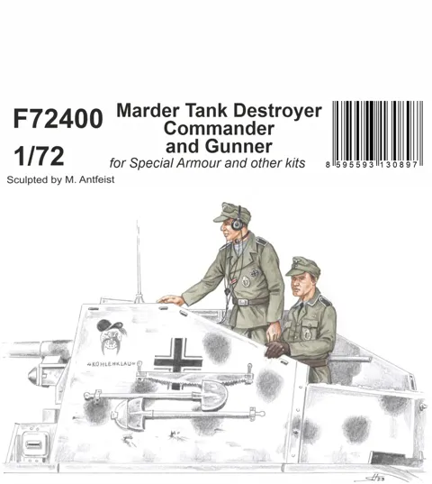 Resinové figurky CMK F72400 1/72 – velitel a střelec stíhače tanků Marder