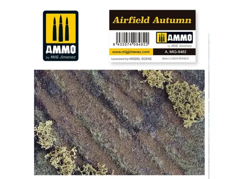 Scenická podložka AMMO Mig A.MIG-8482 Scenic Mats podzimní letiště 245 × 245 mm