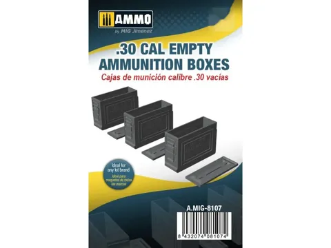 Sada prázdných muničních bedének .30 cal AMMO Mig AMIG8107 v měřítku 1/35
