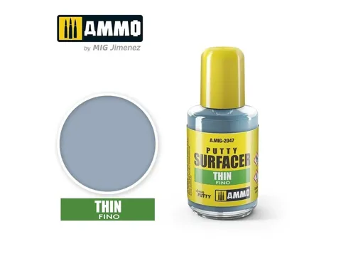 Dóza tekutého tmelu AMMO Mig 2047 Putty Surfacer Thin 30 ml
