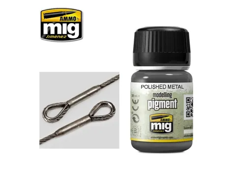 Kelímek pigmentu AMMO Mig A.MIG-3021 leštěný kov (Polished Metal) 35 ml
