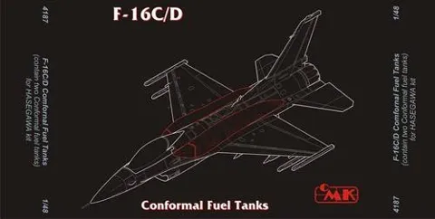 Resinová sada CMK 4187 F-16C Fast Pack 1/48 pro stavebnici Hasegawa