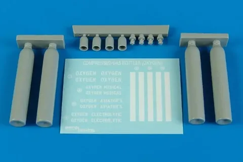 Aires Aerobonus 480098 tlakové lahve s kyslíkem v měřítku 1/48, doplněk pro diorámata