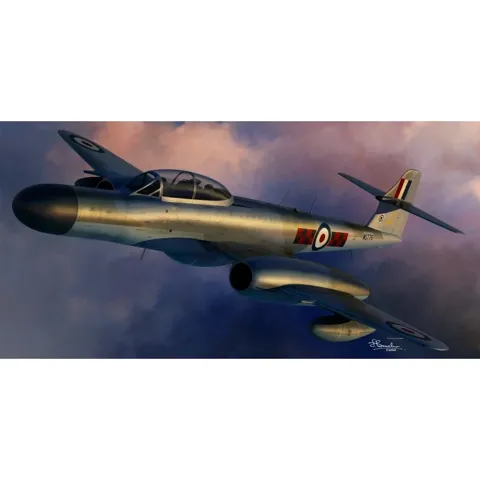 Krabice plastikové stavebnice Sword SW48011 Gloster Meteor NF.14 v měřítku 1/48