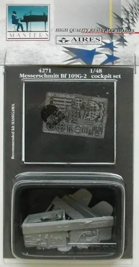 Kokpitová sada Aires 4271 pro Bf 109G-2 v měřítku 1/48 pro stavebnici Hasegawa