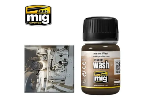 Lahvička AMMO Mig A.MIG-1003 enamel wash pro interiéry (Interiors) 35 ml