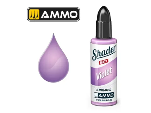 Lahvička AMMO Mig A.MIG-0752 MATT SHADER fialová Violet 10 ml, akrylový shader