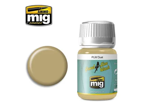 Lahvička enamelového washe AMMO Mig A.MIG-1620 PLW Panel Line Wash Dust 35 ml