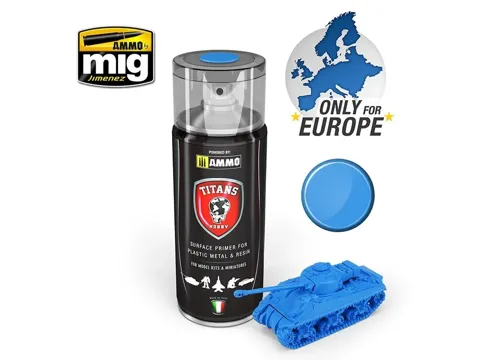 Sprej TITANS HOBBY TTH103 Matt Primer vesmírná modrá 400 ml, akrylový základ