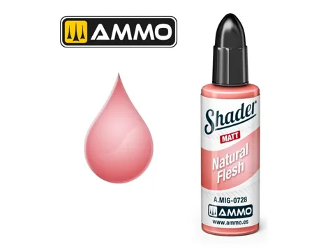 Lahvička AMMO Mig A.MIG-0728 Matt Shader přirozená tělová (Natural Flesh) 10 ml