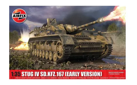 Krabice plastikové stavebnice Airfix A1377 Classic Kit StuG IV Sd.Kfz.167 v měřítku 1/35